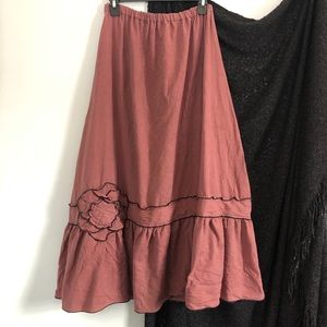 Sarah Clemens Clothing Long Flower Skirt S